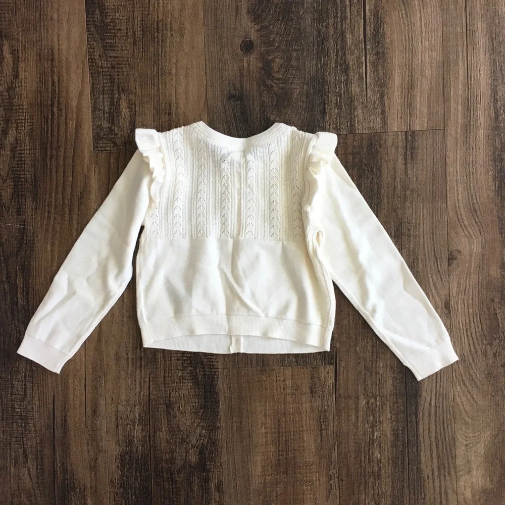 GAP Cream Knit Button-Up Cardigan